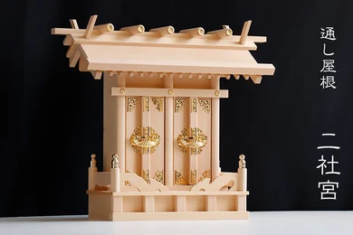 【匠造り 木曽ひのき】通し屋根二社 小型